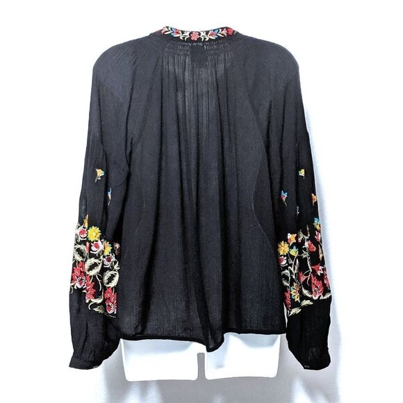 Anthropologie MAEVE Lanie Floral Embroidered Peasant Top S - Picture 7 of 12